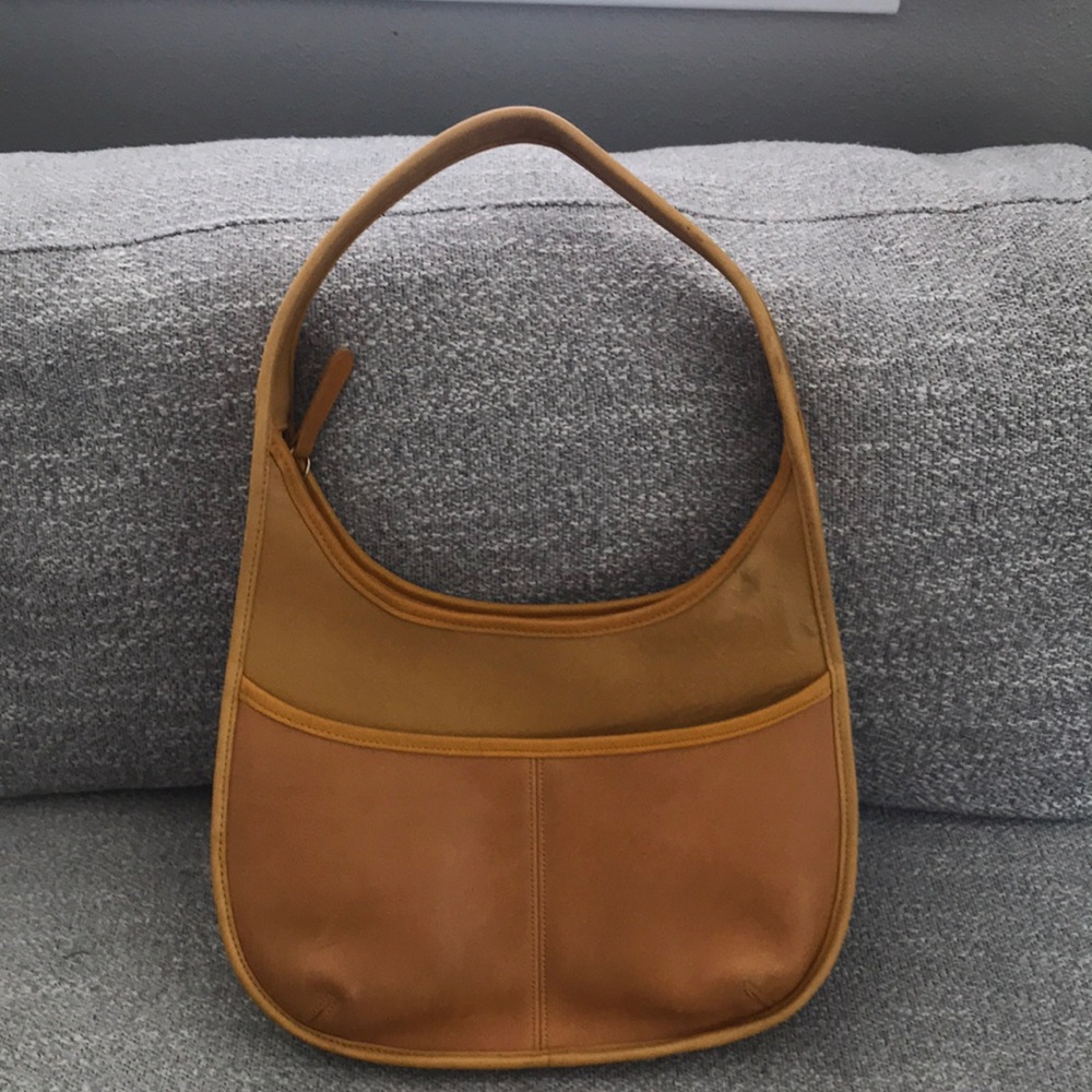 Vintage leather coach hobo purse